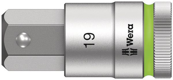 Wera 05003829001 8740 C HF Zyklop bit socket with 1/2" drive with holding function, 19 x 60 mm
