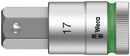 Wera 05003829001 8740 C HF Zyklop bit socket with 1/2" drive with holding function, 19 x 60 mm