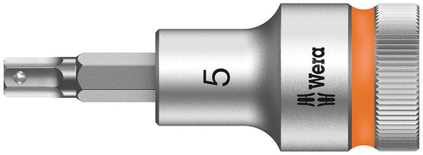 Wera 05003821001 8740 C HF Zyklop bit socket with 1/2" drive with holding function, 5 x 60 mm