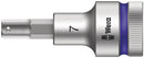 Wera 05003823001 8740 C HF Zyklop bit socket with 1/2" drive with holding function, 7 x 60 mm