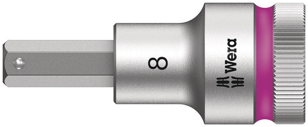 Wera 05003824001 8740 C HF Zyklop bit socket with 1/2" drive with holding function, 8 x 60 mm