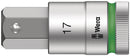Wera 05003842001 8740 C HF Zyklop bit socket with 1/2" drive with holding function, 6 x 140 mm