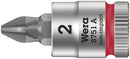 Wera 05003350001 8751 A Phillips Zyklop bit socket, 1/4" drive, PH 1 x 28 mm