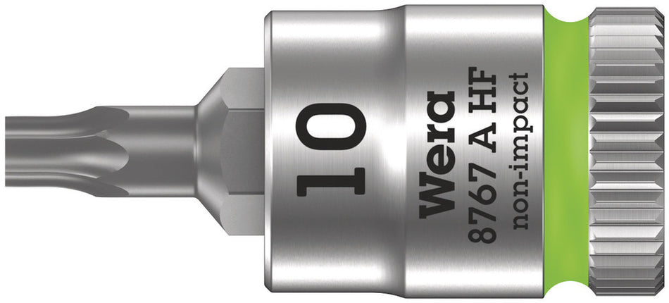 Wera 05003362001 8767 A HF TORX Zyklop bit socket with holding function, 1/4" drive, TX 10 x 28 mm