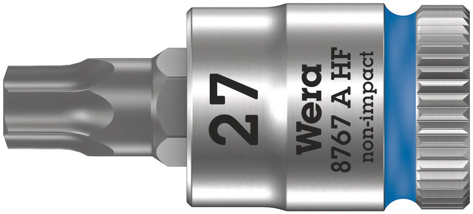 Wera 05003367001 8767 A HF TORX Zyklop bit socket with holding function, 1/4" drive, TX 27 x 28 mm