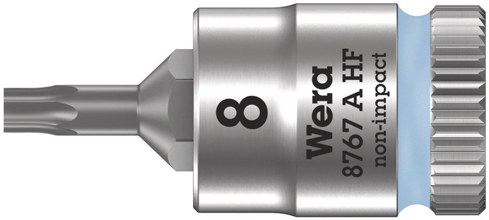 Wera 05003360001 8767 A HF TORX Zyklop bit socket with holding function, 1/4" drive, TX 8 x 28 mm