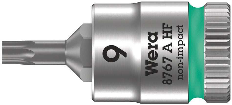 Wera 05003361001 8767 A HF TORX Zyklop bit socket with holding function, 1/4" drive, TX 9 x 28 mm