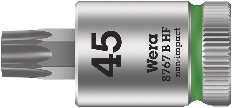 Wera 05003071001 8767 B HF TORX Zyklop bit socket with holding function, 3/8" drive, TX 45 x 100 mm
