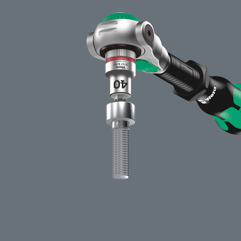 Wera 05003755001 8100 SA All-in Zyklop Speed Ratchet Set, 1/4" drive, with holding function, metric, 42 pieces