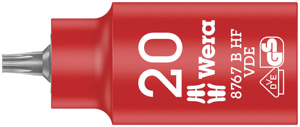 Wera 05004920001 8767 B VDE HF TORXÃ‚Â® Zyklop bit socket, insulated, with holding function, 3/8" drive, TX 20 x 55 mm