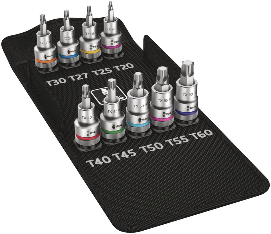 Wera 05004202001 8767 C TORXÃ‚Â® HF 1 Zyklop bit socket set with 1/2" drive, with holding function, 9 pieces