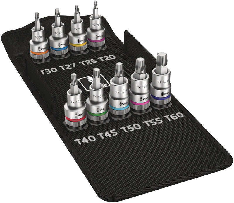 Wera 05004202001 8767 C TORXÃ‚Â® HF 1 Zyklop bit socket set with 1/2" drive, with holding function, 9 pieces