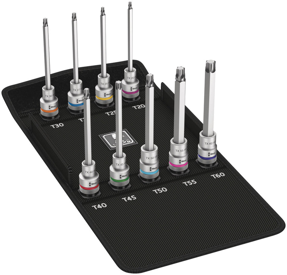 Wera 05004212001 8767 C TORXÃ‚Â® HF 3 Zyklop bit socket set with 1/2" drive, with holding function, 9 pieces