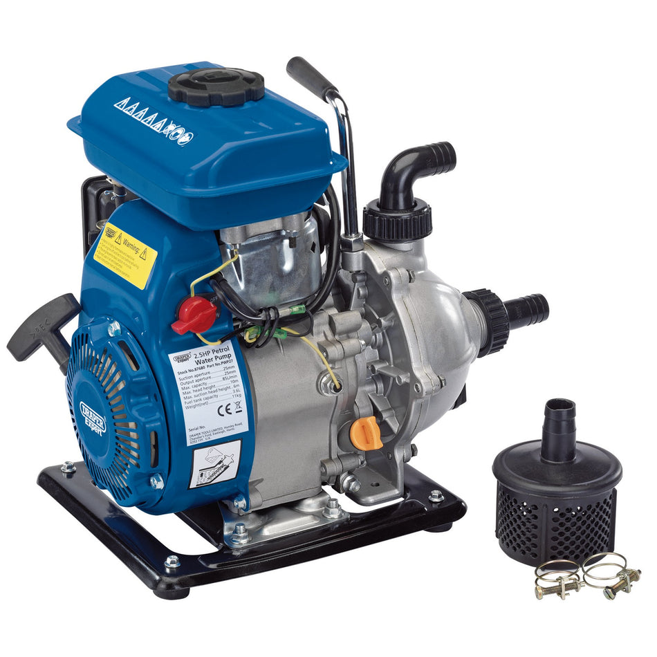 Draper 87680 Petrol Water Pump, 85L/min, 2.5HP