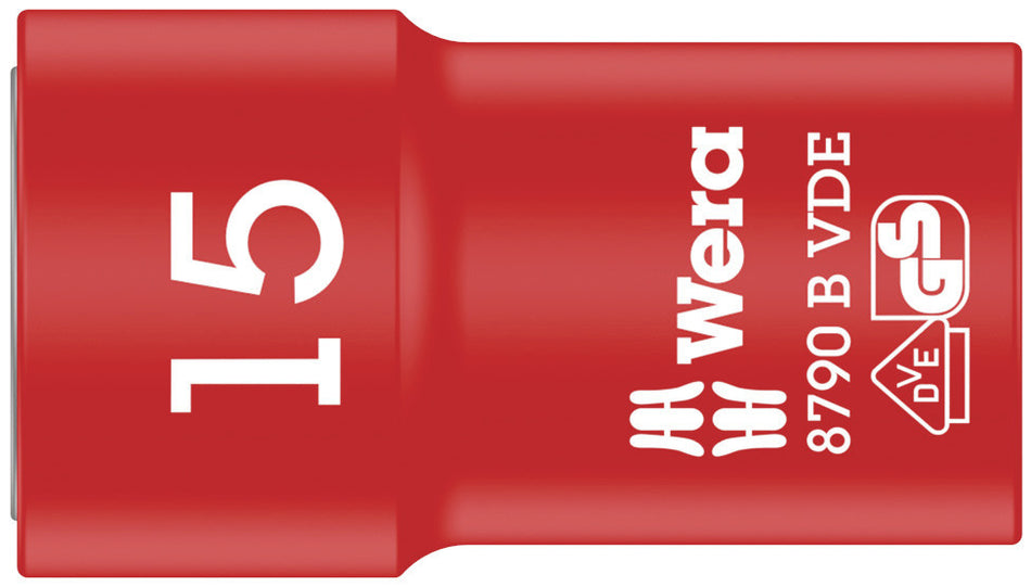 Wera 05004959001 8790 B VDE Zyklop 3/8" socket, insulated, 15 x 46 mm