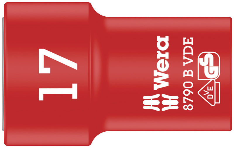 Wera 05004961001 8790 B VDE Zyklop 3/8" socket, insulated, 17 x 46 mm