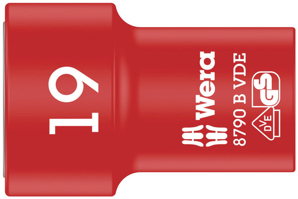 Wera 05004963001 8790 B VDE Zyklop 3/8" socket, insulated, 19 x 46 mm