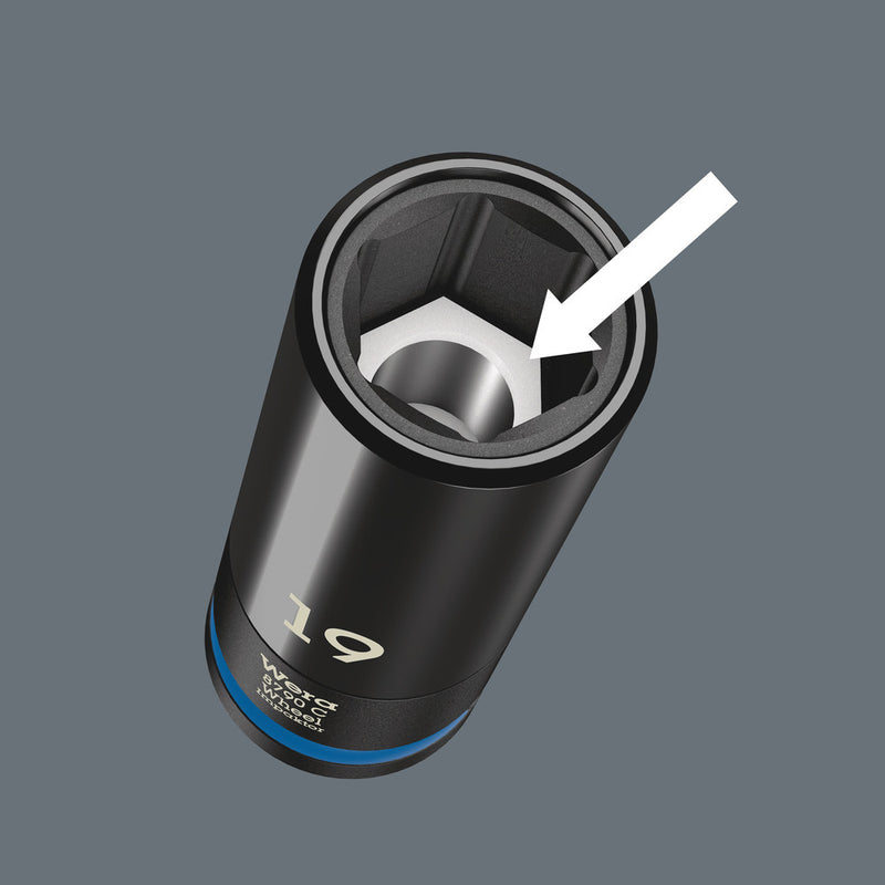 Wera 05004592001 8790 C Wheel Impaktor Socket with 1/2" drive, 21 x 85 x 32 mm