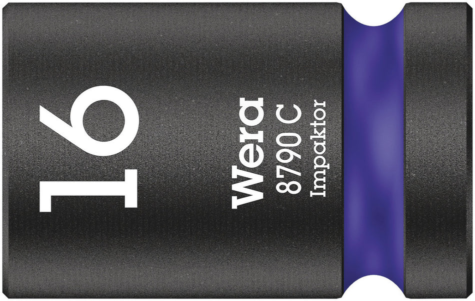 Wera 05004573001 8790 C Impaktor socket with 1/2" drive, 16 x 38 mm