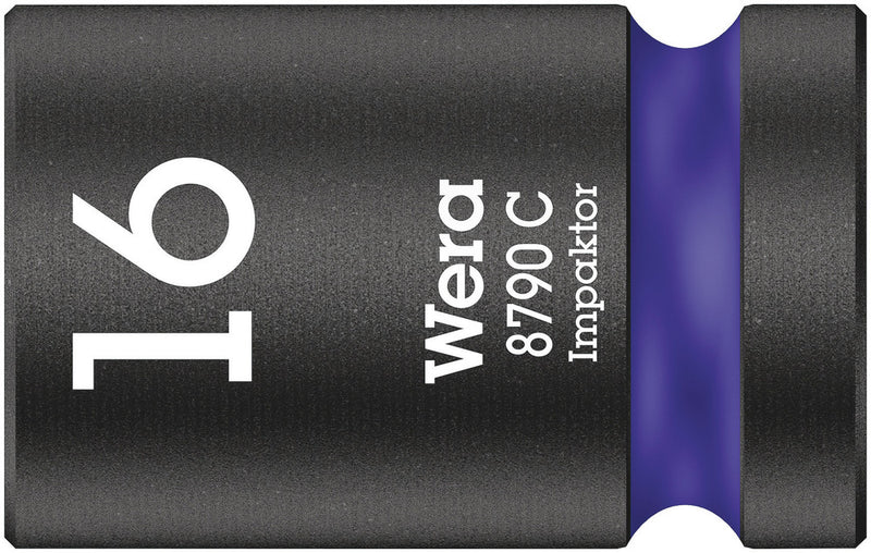 Wera 05004573001 8790 C Impaktor socket with 1/2" drive, 16 x 38 mm