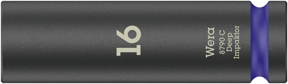 Wera 05004833001 8790 C Impaktor Deep socket with 1/2" drive, 16 x 83 mm