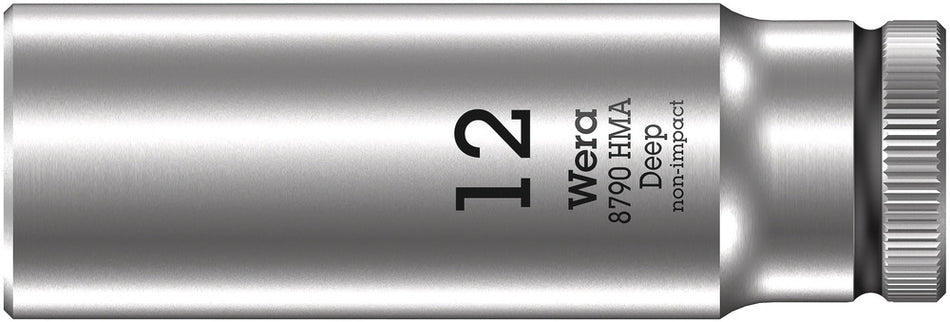Wera 05004509001 8790 HMA Deep 1/4" socket, 12 x 50 mm