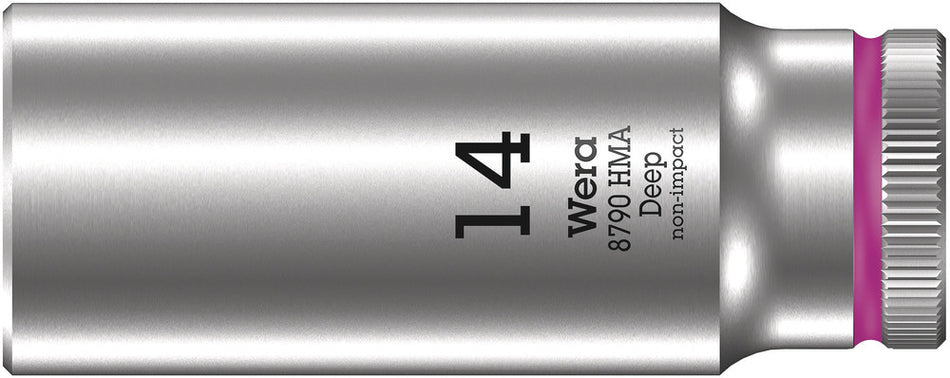 Wera 05004511001 8790 HMA Deep 1/4" socket, 14 x 50 mm
