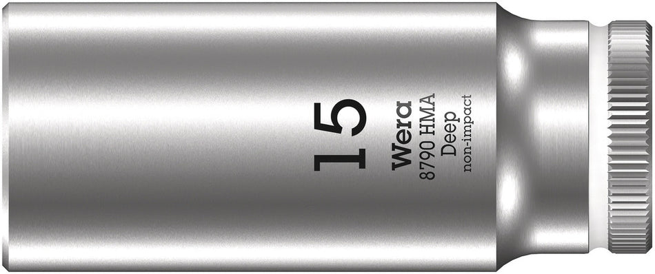 Wera 05004512001 8790 HMA Deep 1/4" socket, 15 x 50 mm
