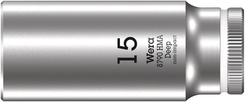 Wera 05004512001 8790 HMA Deep 1/4" socket, 15 x 50 mm