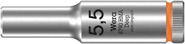 Wera 05004502001 8790 HMA Deep 1/4" socket, 5.5 x 50 mm