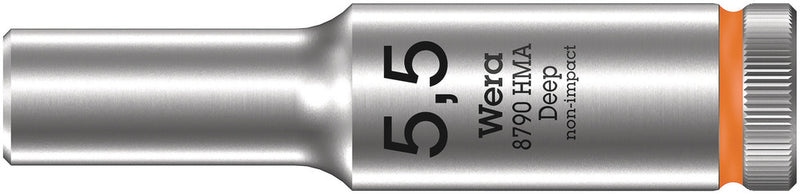 Wera 05004502001 8790 HMA Deep 1/4" socket, 5.5 x 50 mm