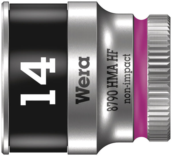 Wera 05003729001 8790 HMA HF Zyklop socket with 1/4" drive with holding function, 14 x 23 mm
