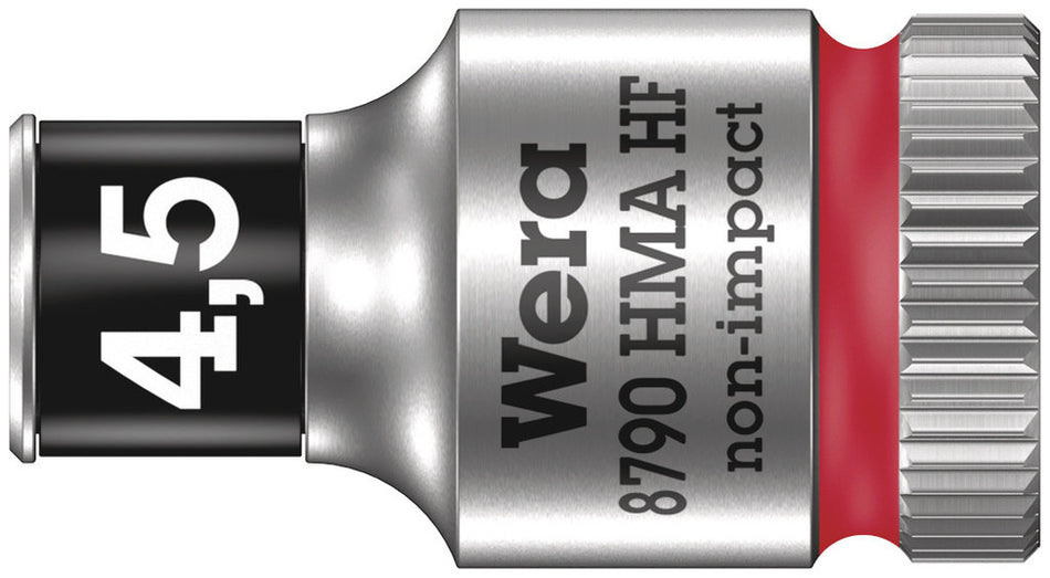 Wera 05003718001 8790 HMA HF Zyklop socket with 1/4" drive with holding function, 4.5 x 23 mm