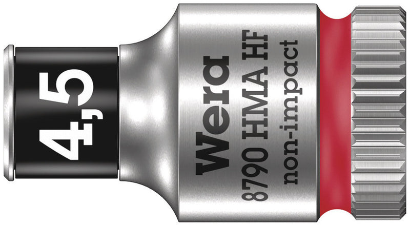 Wera 05003718001 8790 HMA HF Zyklop socket with 1/4" drive with holding function, 4.5 x 23 mm