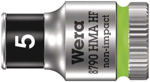 Wera 05003719001 8790 HMA HF Zyklop socket with 1/4" drive with holding function, 5 x 23 mm