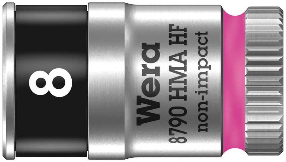 Wera 05003723001 8790 HMA HF Zyklop socket with 1/4" drive with holding function, 8 x 23 mm