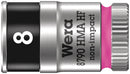 Wera 05003723001 8790 HMA HF Zyklop socket with 1/4" drive with holding function, 8 x 23 mm