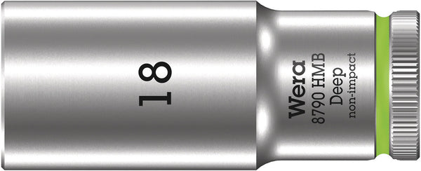 Wera 05004540001 8790 HMB Deep 3/8" socket, 18 x 64 mm