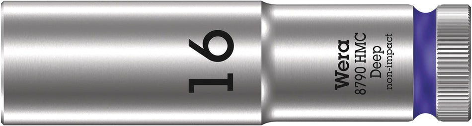 Wera 05004556001 8790 HMC Deep socket with 1/2" drive, 16 x 83 mm