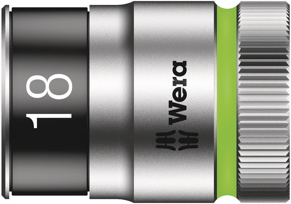 Wera 05003738001 8790 HMC HF Zyklop socket with 1/2" drive with holding function, 18 x 37 mm