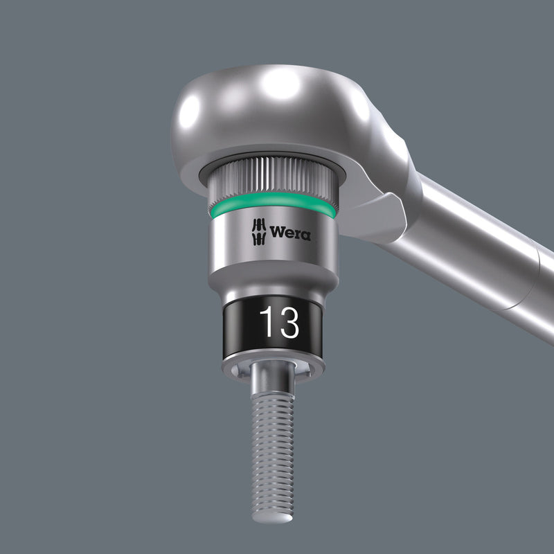 Wera 05003756001 8100 SA 12 HF Zyklop Metal Ratchet Set with switch lever, 1/4" drive, metric, 13 pieces