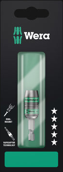 Wera 05073511001 887/4 RR SB Rapidaptor Universal Bit Holder with ring magnet, 1/4" x 57 mm