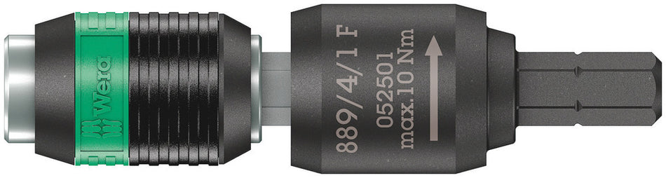 Wera 05052501001 889/4/1 F Rapidaptor free-running bit holder for torque screwdrivers with pistol handle, 1/4" x 64 mm