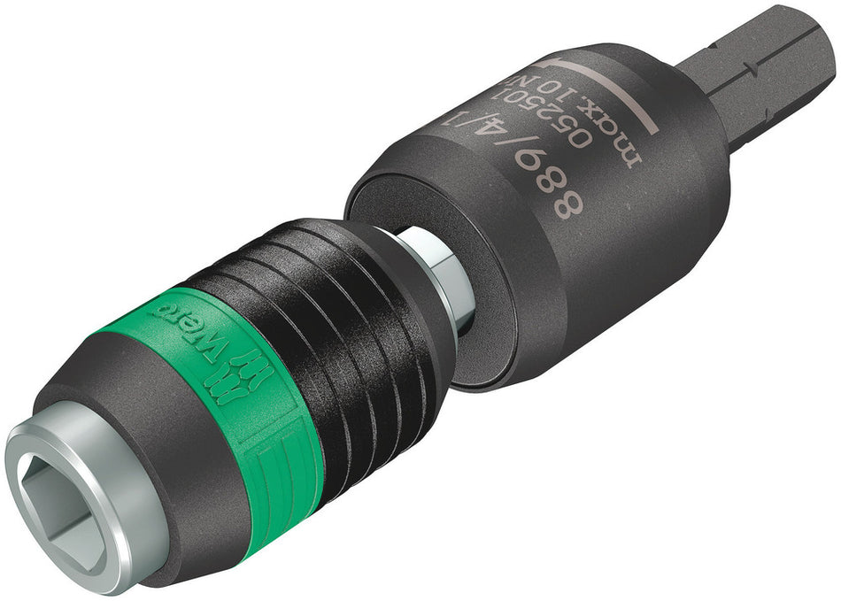 Wera 05052501001 889/4/1 F Rapidaptor free-running bit holder for torque screwdrivers with pistol handle, 1/4" x 64 mm