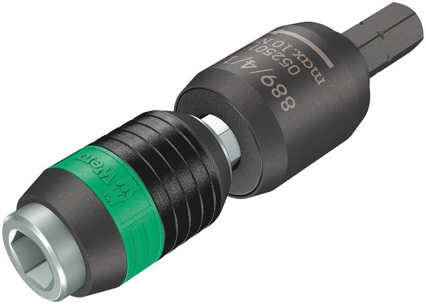 Wera 05052501001 889/4/1 F Rapidaptor free-running bit holder for torque screwdrivers with pistol handle, 1/4" x 64 mm