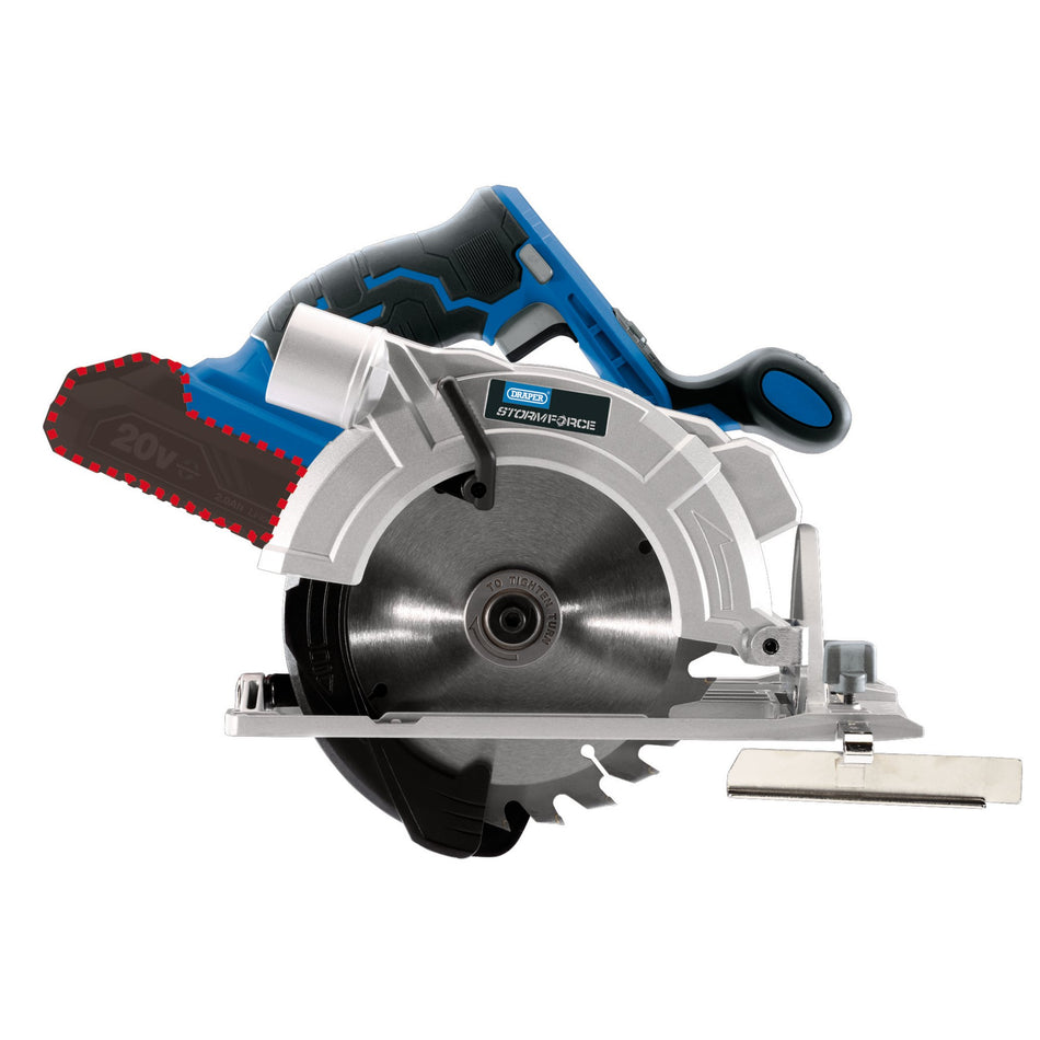 Draper 89451 Draper Storm Force® 20V Circular Saw (Sold Bare)