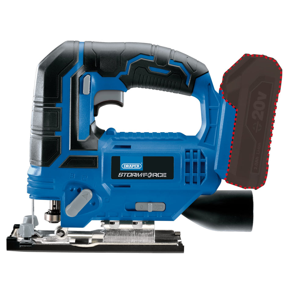 Draper 89477 Draper Storm Force® 20V Jigsaw (Sold Bare)