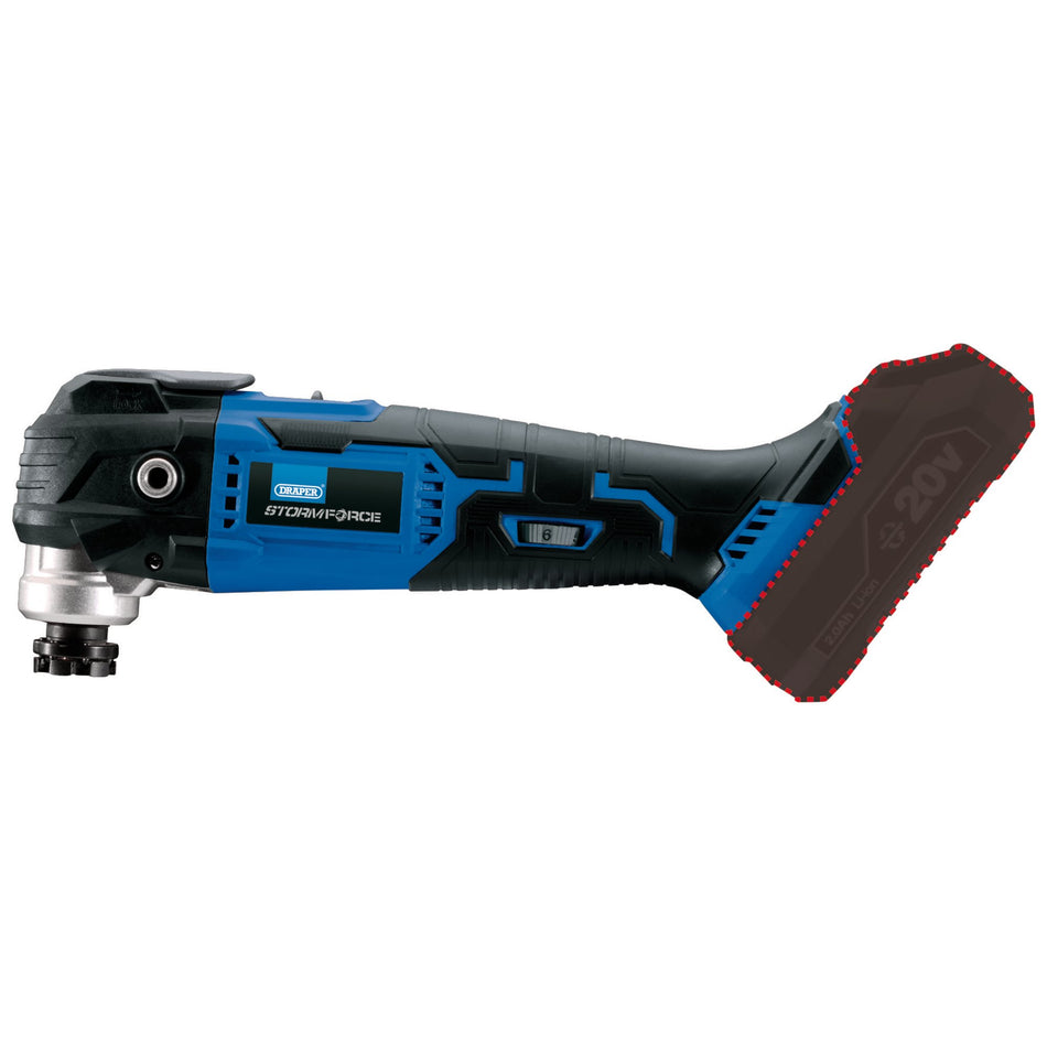 Draper 89482 Draper Storm Force® 20V Oscillating Multi-Tool (Sold Bare)