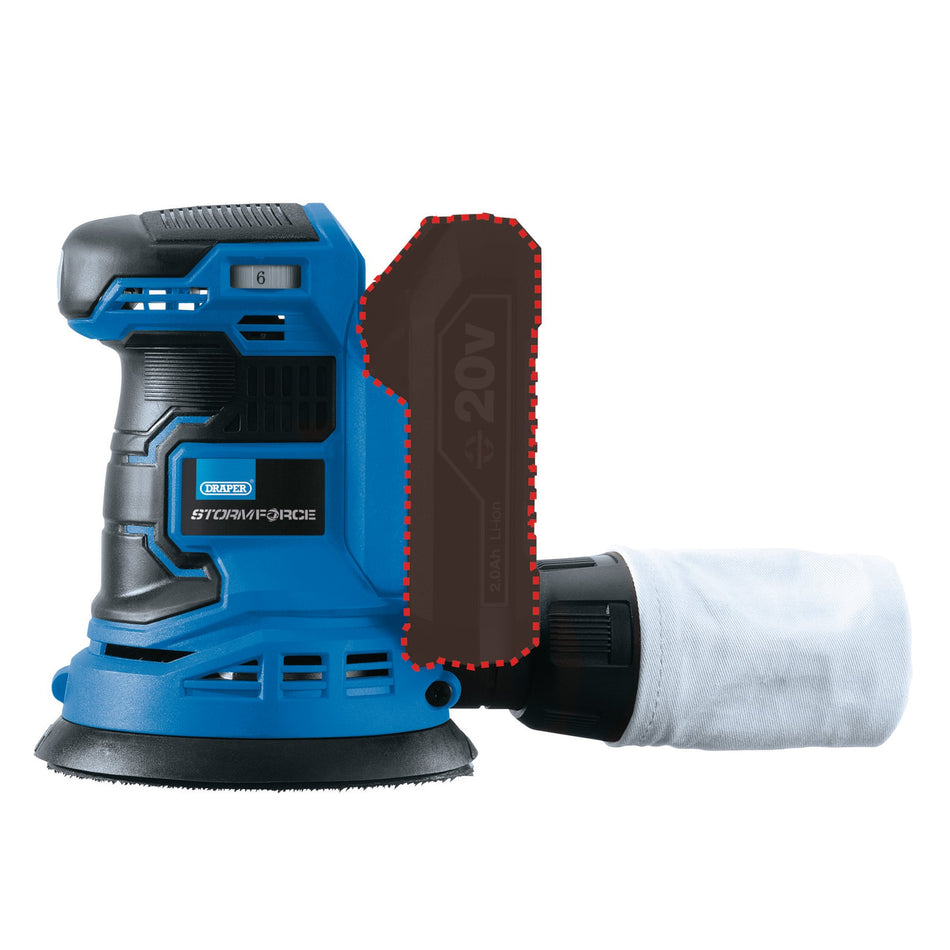 Draper 89522 Draper Storm Force® 20V Random Orbit Sander (Sold Bare)