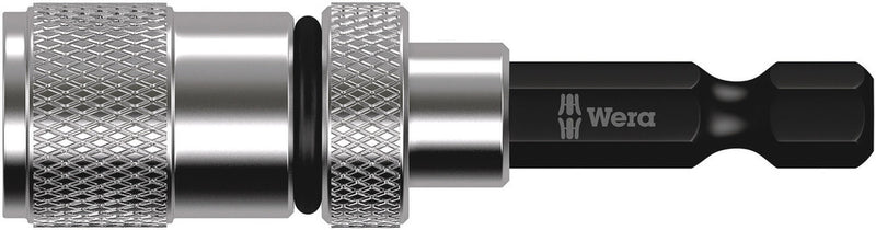 Wera 05073210001 896/4/1 SB Bit Holder with adjustable depth-control stop, 1/4" x 50 mm